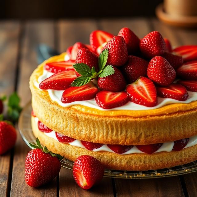 Pastel de fresa